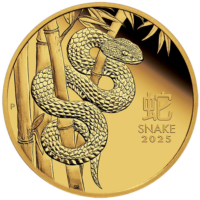 Australian Lunar Series III 2025 Year of the Snake 1/4oz Gold Proof Coin