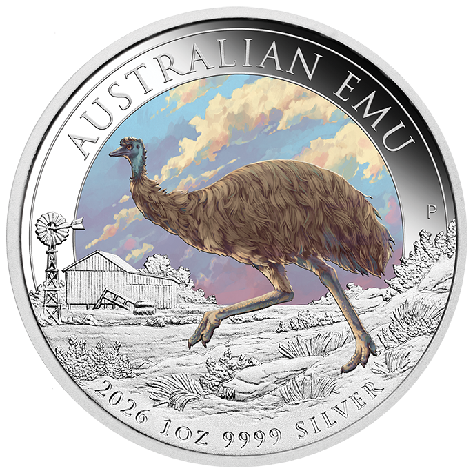 Australian Emu 2026 1oz Silver Coloured Coin