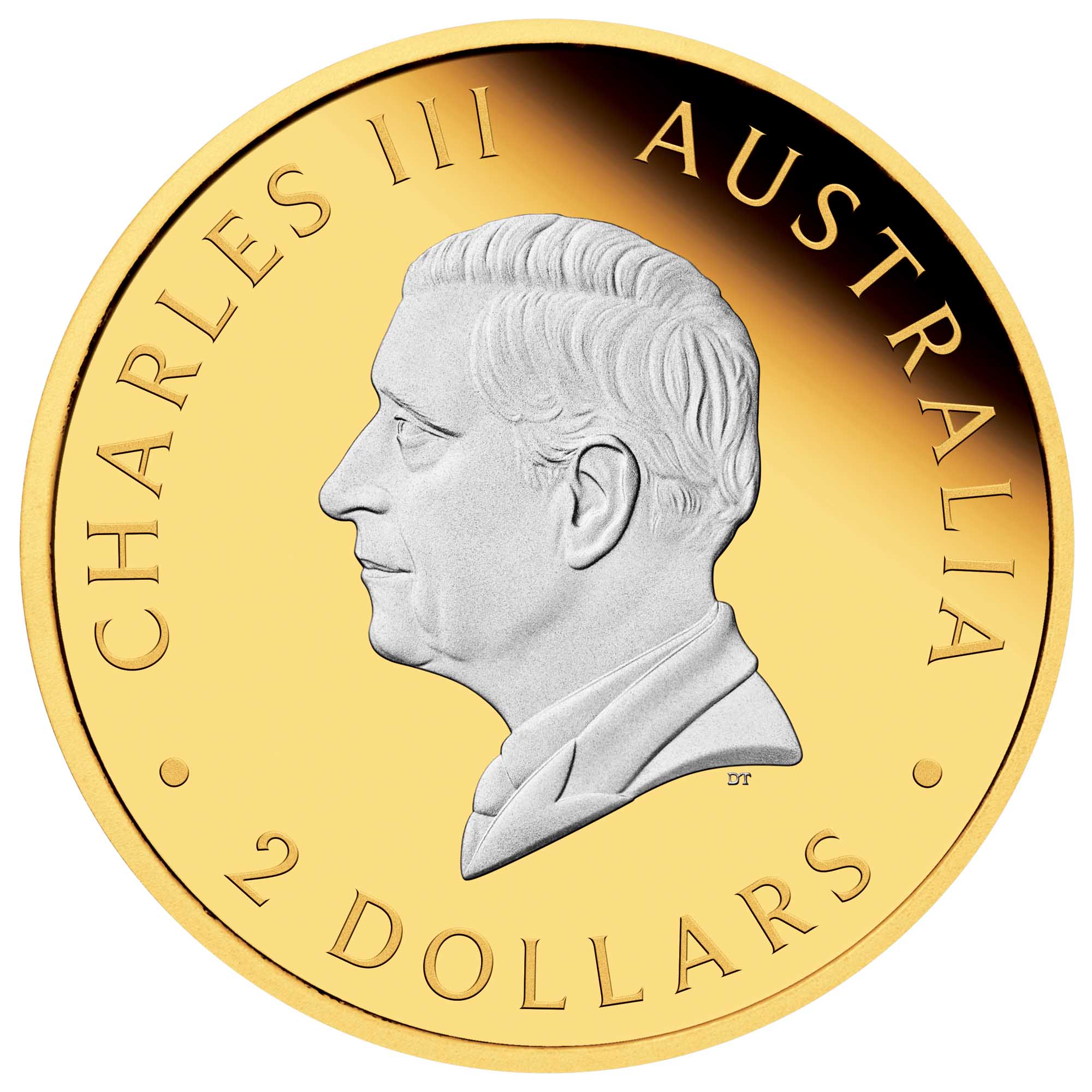 Australian Kangaroo 2025 2oz Silver Proof Reverse Gilded Coin