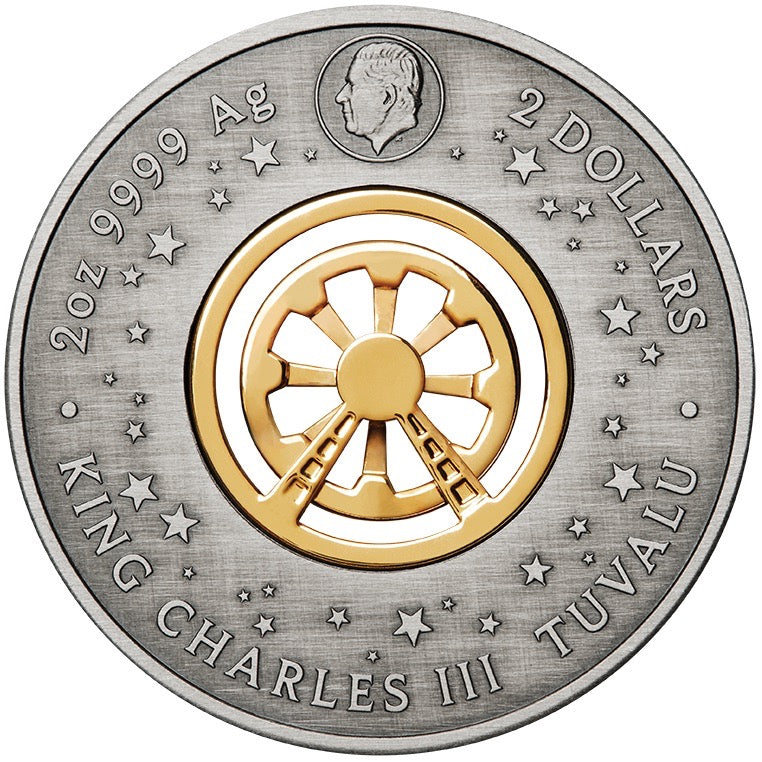 Ferris Wheel 2025 2oz Silver Antiqued Coloured Coin