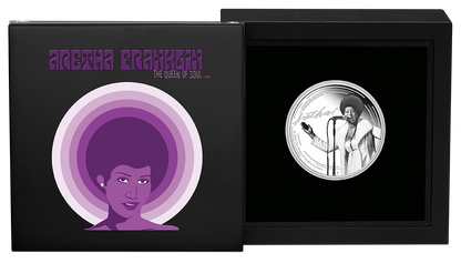 Aretha Franklin 2024 1oz Silver Proof Coloured Coin