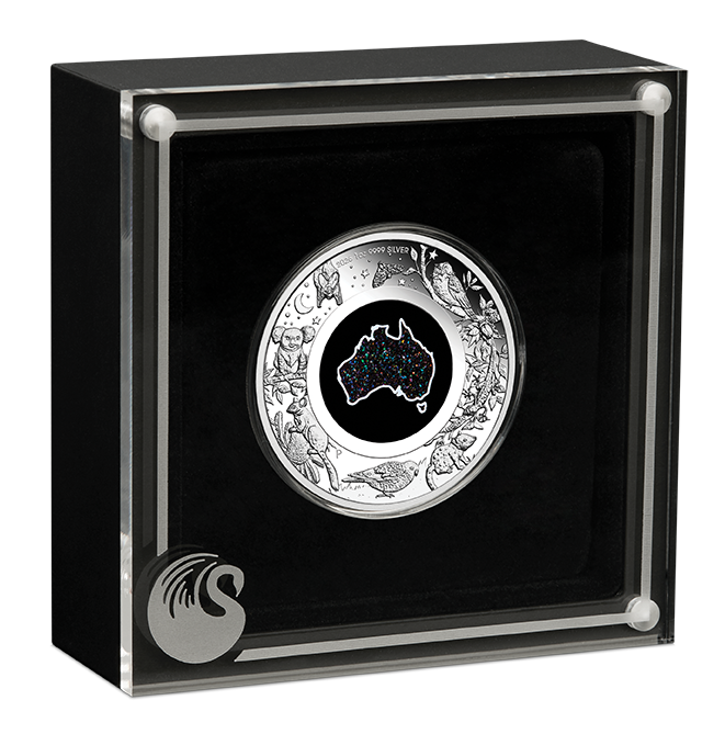 Great Southern Land Nocturnal 2026 1oz Silver Proof Matrix Opal Coin