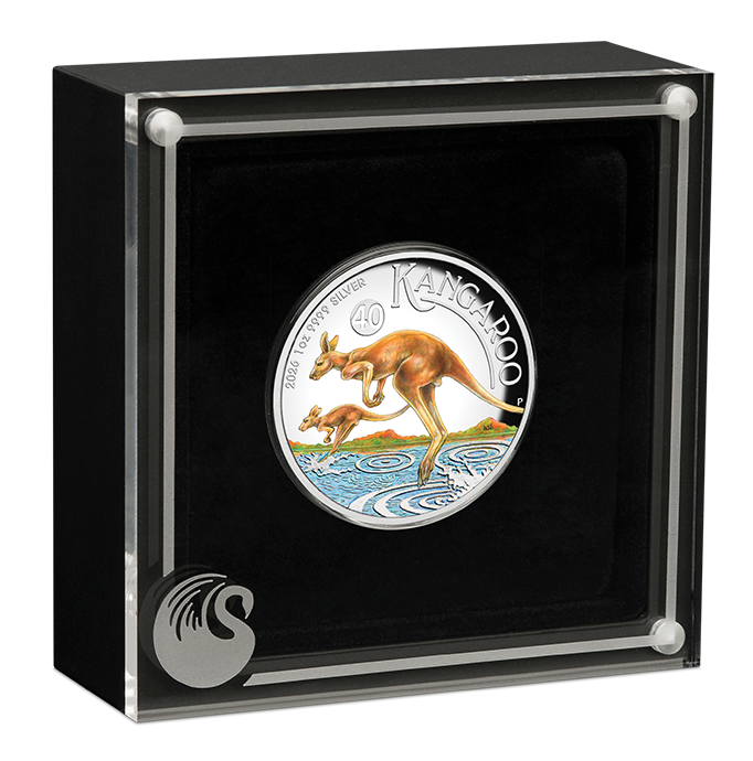 Australian Kangaroo 2026 1oz Silver Proof High Relief Coloured Coin