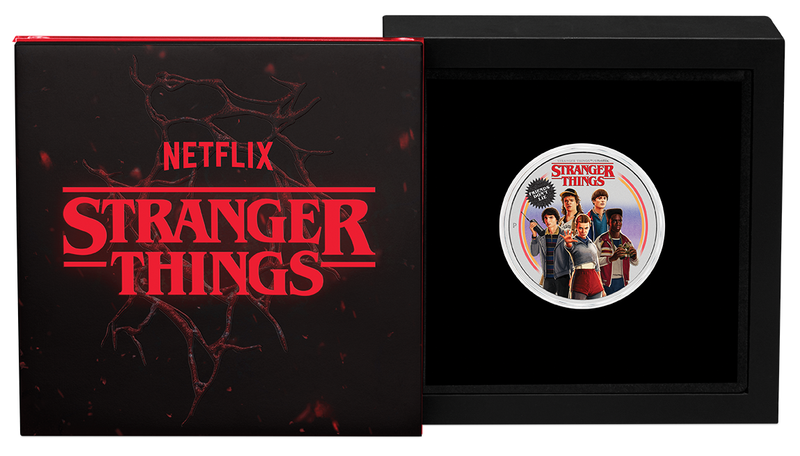 Stranger Things - Friends Don't Lie 2026 1oz Silver Coloured Coin