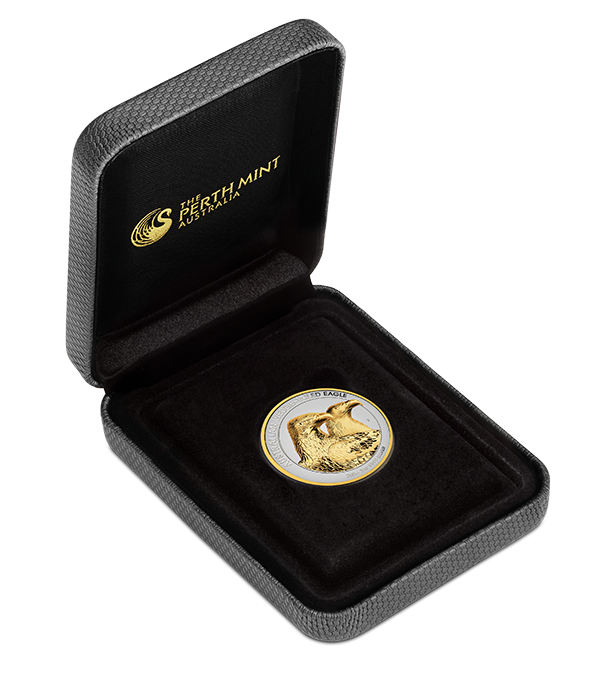 Wedge Tailed Eagle 2026 2oz Silver Enhanced Reverse Proof Ultra High Relief Gilded Coin