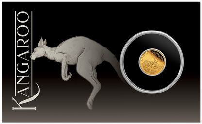 Australian Kangaroo Mini Roo 2025 0.5g Gold Proof Coin in Card