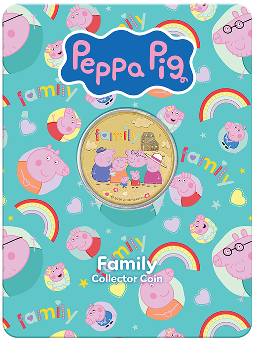 Peppa Pig - Family 2026 Collector Coin in Card