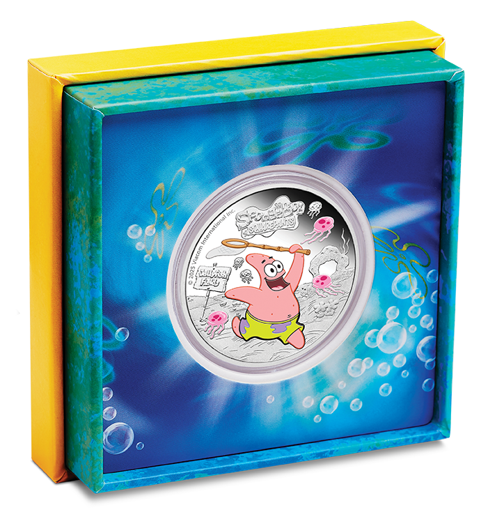 Spongebob Squarepants Patrick Star 2025 1oz Silver Proof Coloured Coin