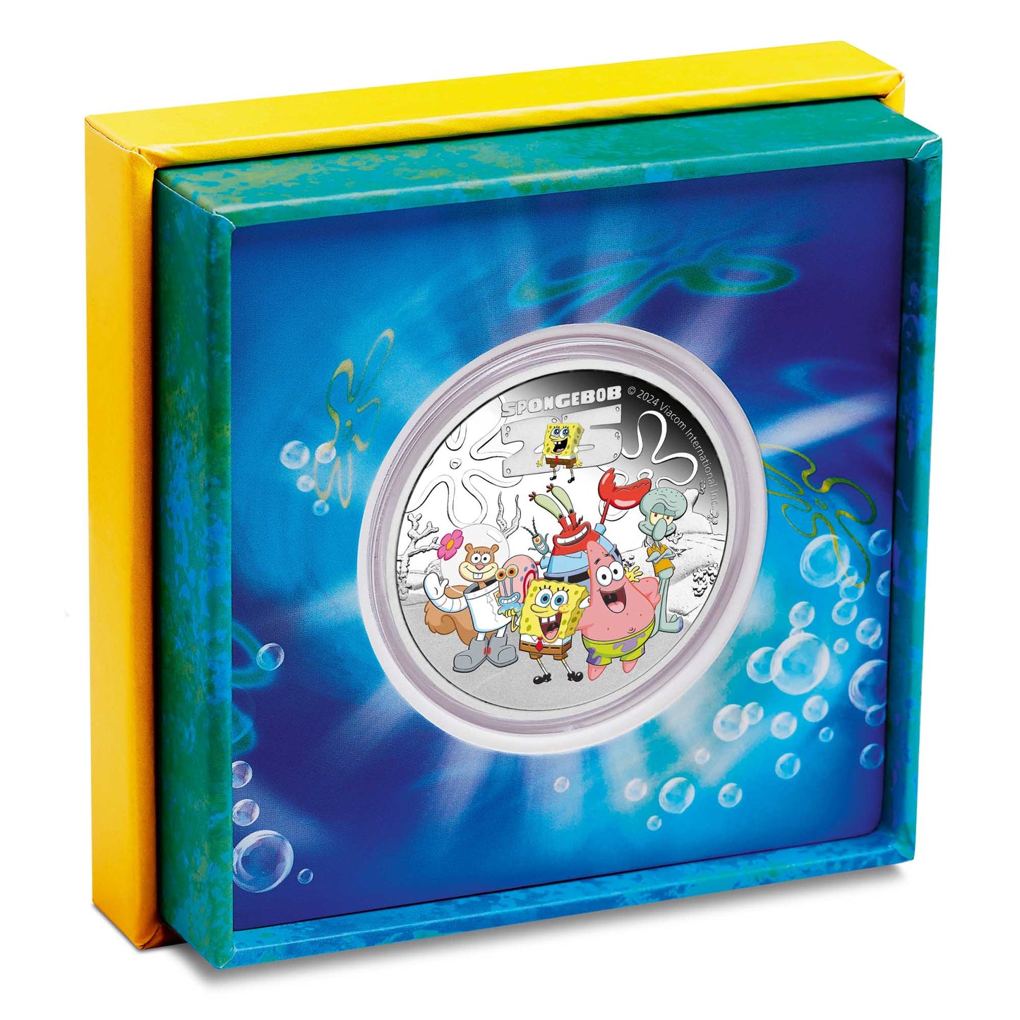 SpongeBob SquarePants SpongeBob and Friends 2024 1oz Silver Proof Coloured Coin