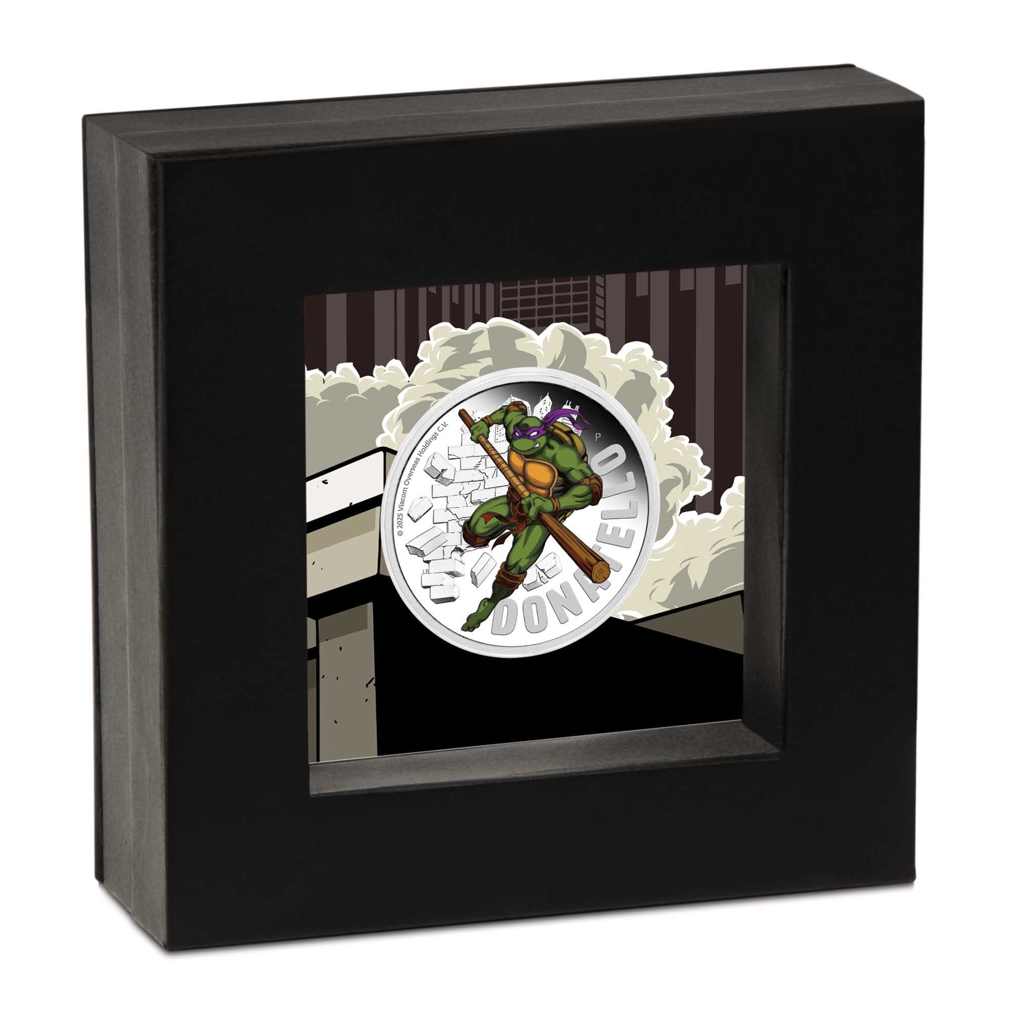 Teenage Mutant Ninja Turtles Donatello 2025 1oz Silver Proof Coloured Coin