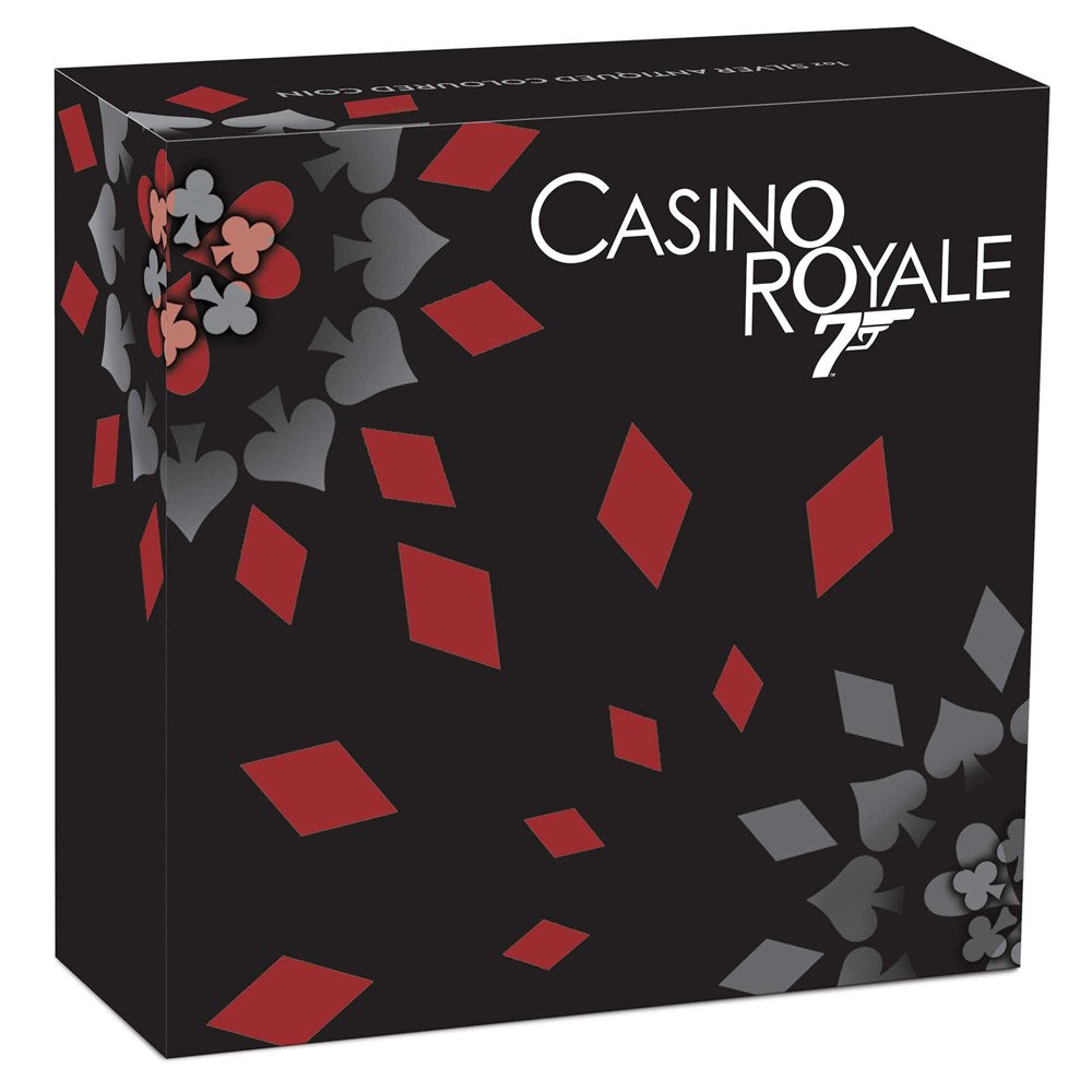 James Bond Casino Royale Casino Chip 2023 1oz Silver Antiqued Coloured Coin