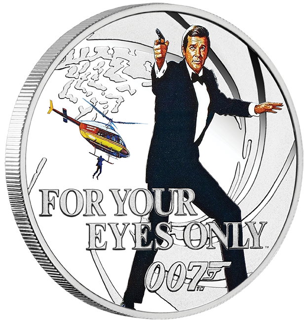 James Bond Roger Moore Silver Proof Eight-Coin Collection