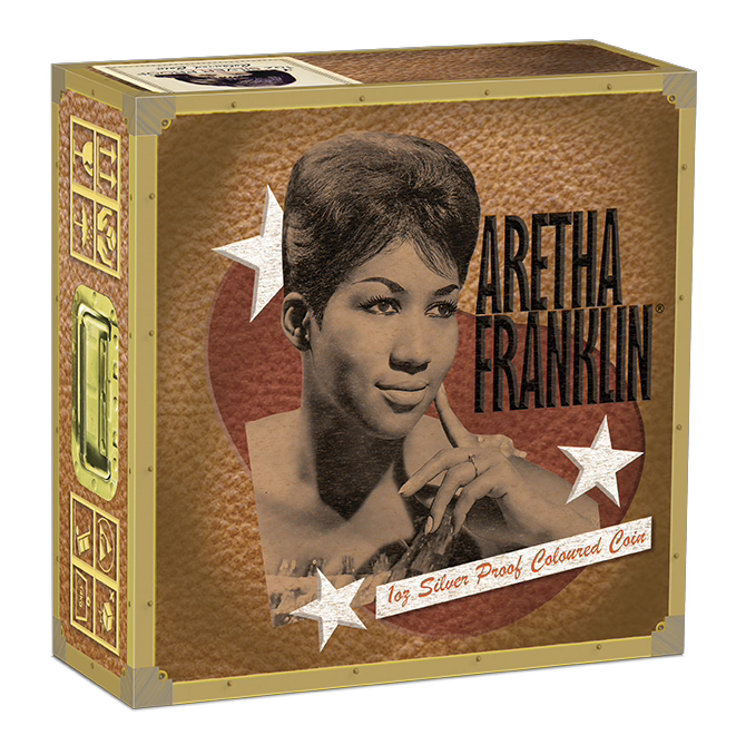 Aretha Franklin 2024 1oz Silver Proof Coloured Coin