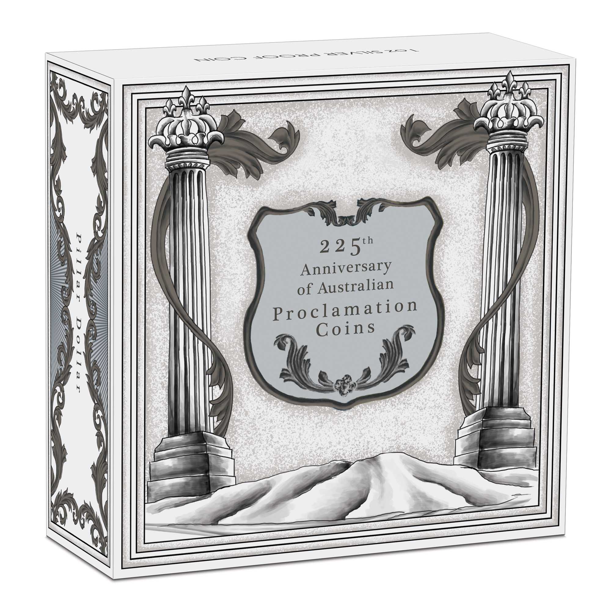 225th Anniversary of Australian Proclamation Coins - Pillar Dollar 2025 1oz Silver Proof Coin