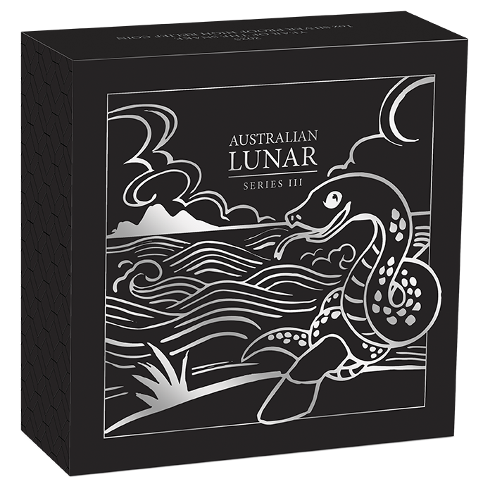 Australian Lunar Series III 2025 Year of the Snake 1oz Silver Proof High Relief Coin