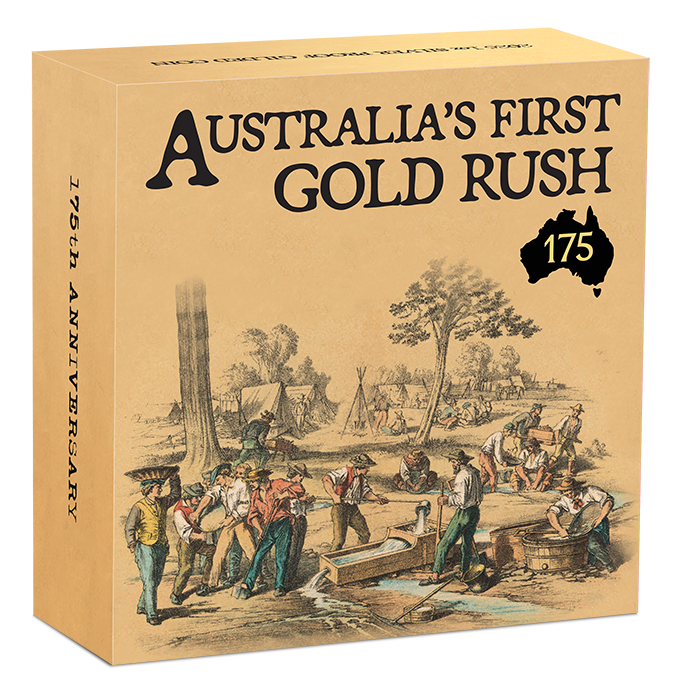Australia's First Gold Rush 175th Anniversary 2026 1oz Silver Proof Gilded Coin