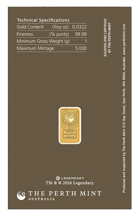 Dune 2026 1g Gold Minted Bar