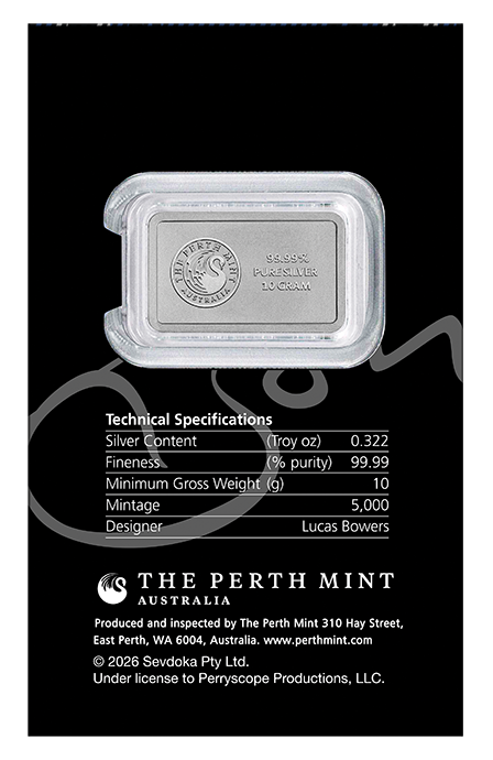 Bon Scott 80th Birthday 2026 10g Silver Minted Bar