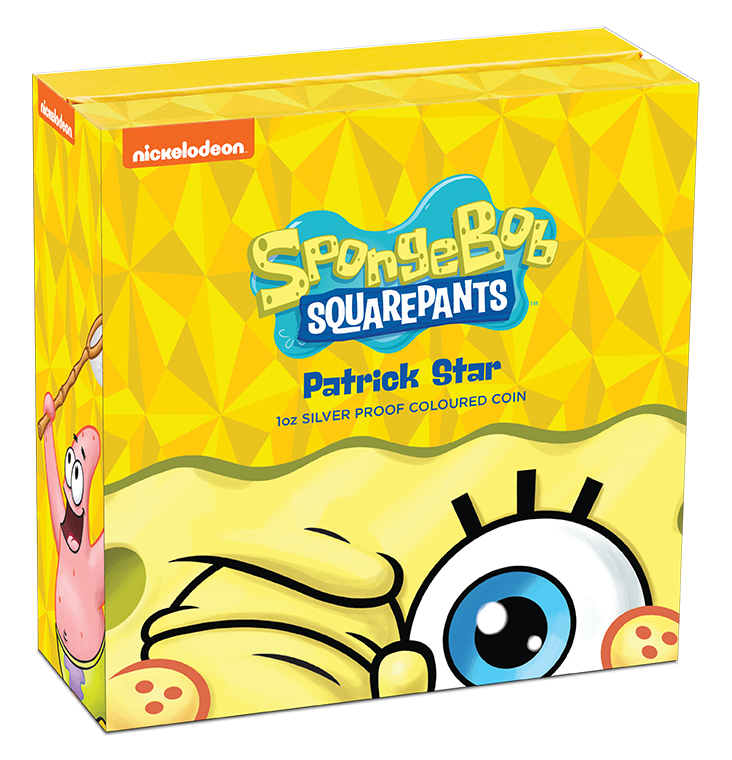 Spongebob Squarepants Patrick Star 2025 1oz Silver Proof Coloured Coin