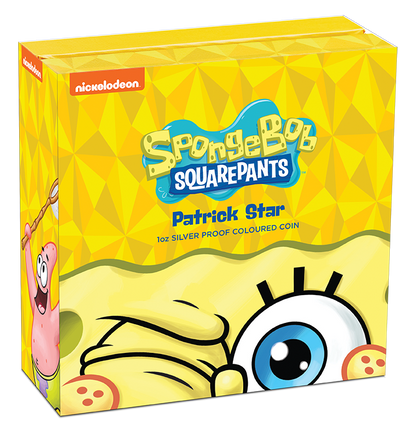 Spongebob Squarepants Patrick Star 2025 1oz Silver Proof Coloured Coin