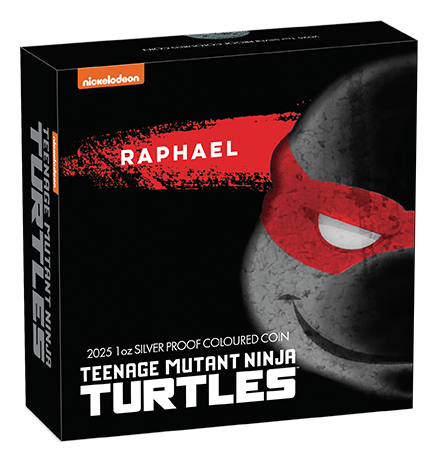 Teenage Mutant Ninja Turtles Raphael 2025 1oz Silver Proof Coloured Coin