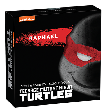 Teenage Mutant Ninja Turtles Raphael 2025 1oz Silver Proof Coloured Coin