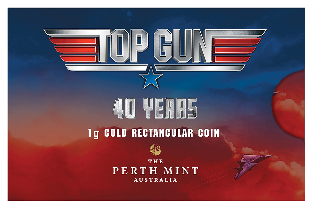 40 Years of Top Gun 2026 1g Gold Rectangular Coin in Card