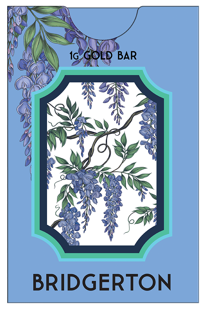 Bridgerton 2026 1g Gold Minted Bar in Card