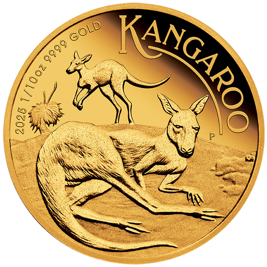 Australian Kangaroo 2025 1/10oz Gold Proof High Relief Coin