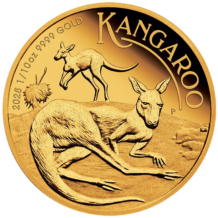 Australian Kangaroo 2025 1/10oz Gold Proof High Relief Coin