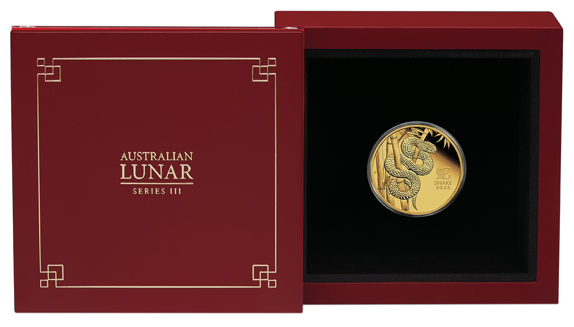 Australian Lunar Series III 2025 Year of the Snake 1/4oz Gold Proof Coin