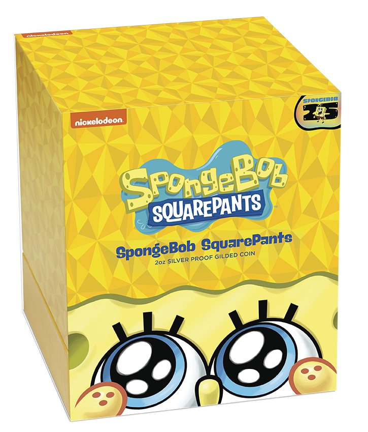 SpongeBob SquarePants 2024 2oz Silver Proof Gilded Coin