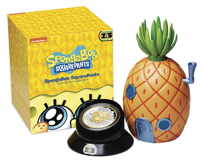 SpongeBob SquarePants 2024 2oz Silver Proof Gilded Coin