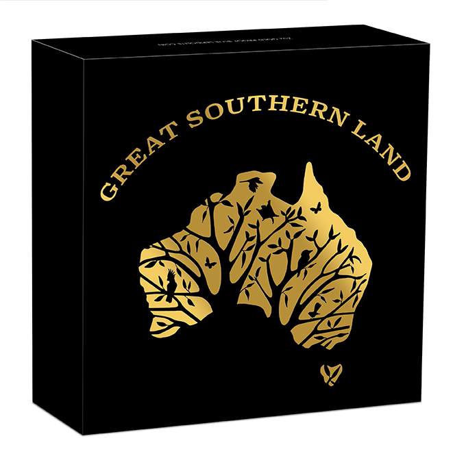 Great Southern Land 2025 2oz Gold Proof Blue Lepidolite Coin
