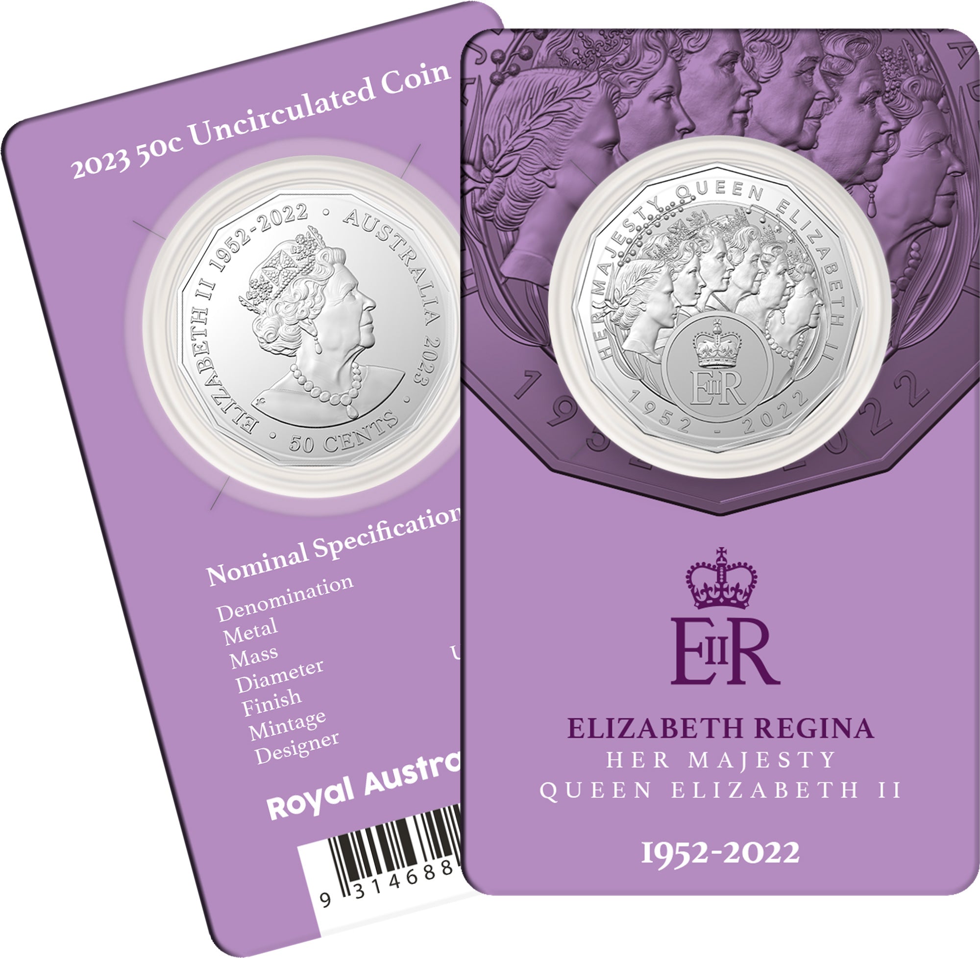 Elizabeth Regina HM Queen Elizabeth II Commemoration - 2023 50c CuNi Uncirculated Coin