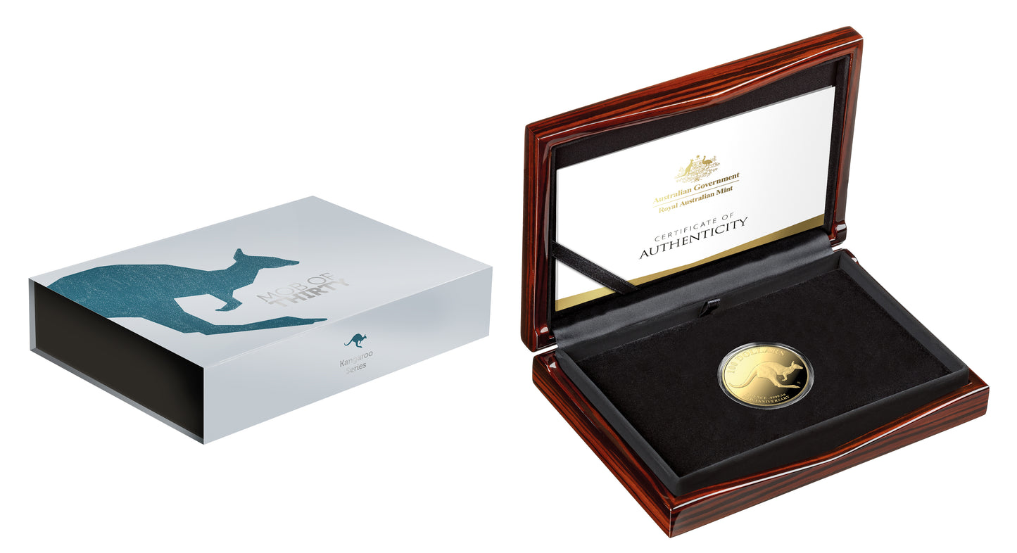 Kangaroo Series 30th Anniversary - 2023 $100 1oz Gold ‘C’ Mintmark Proof Coin