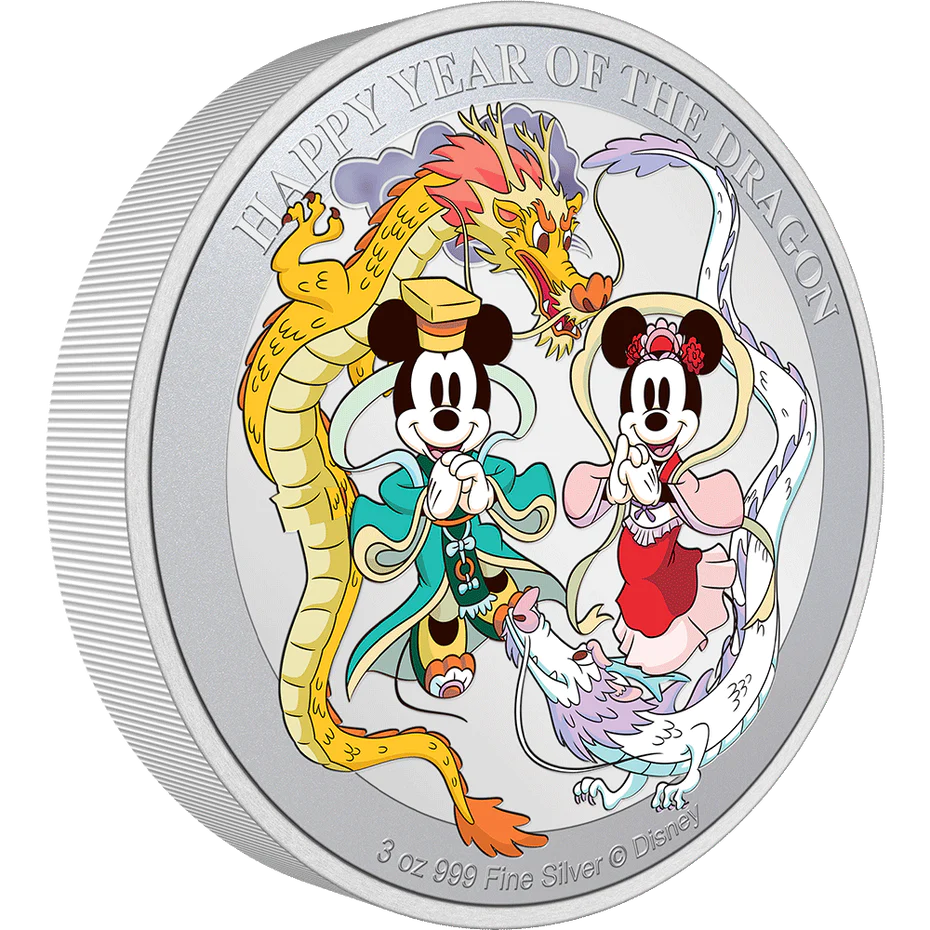 Disney Lunar – Happy Year of the Dragon 3oz Silver Coin