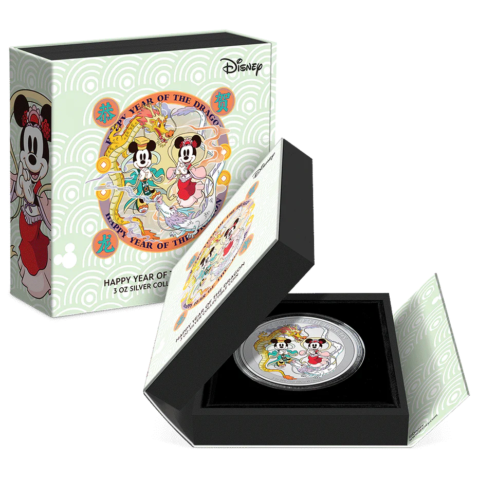Disney Lunar – Happy Year of the Dragon 3oz Silver Coin