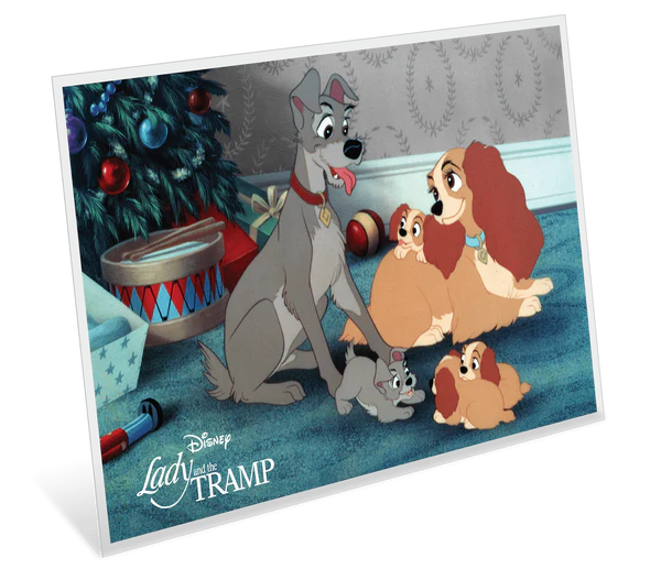 Disney Season's Greetings 2024 Lady and the Tramp Note 5g Silver Coin Note