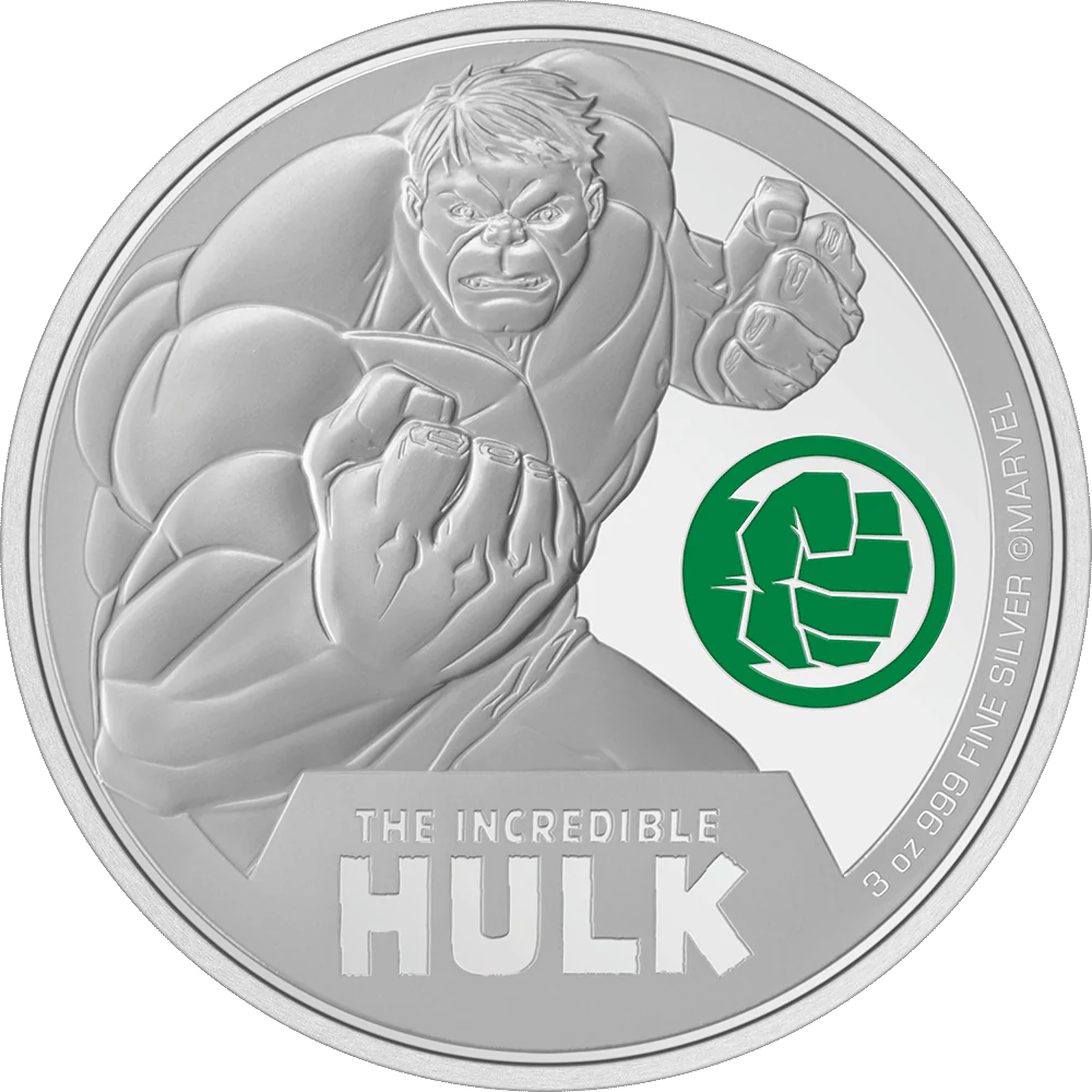 Marvel The Incredible Hulk Coin 2024 3oz Silver Coin