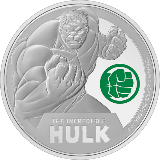 Marvel The Incredible Hulk Coin 2024 3oz Silver Coin