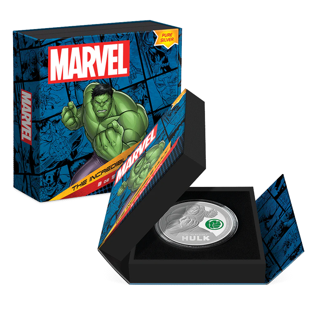 Marvel The Incredible Hulk Coin 2024 3oz Silver Coin