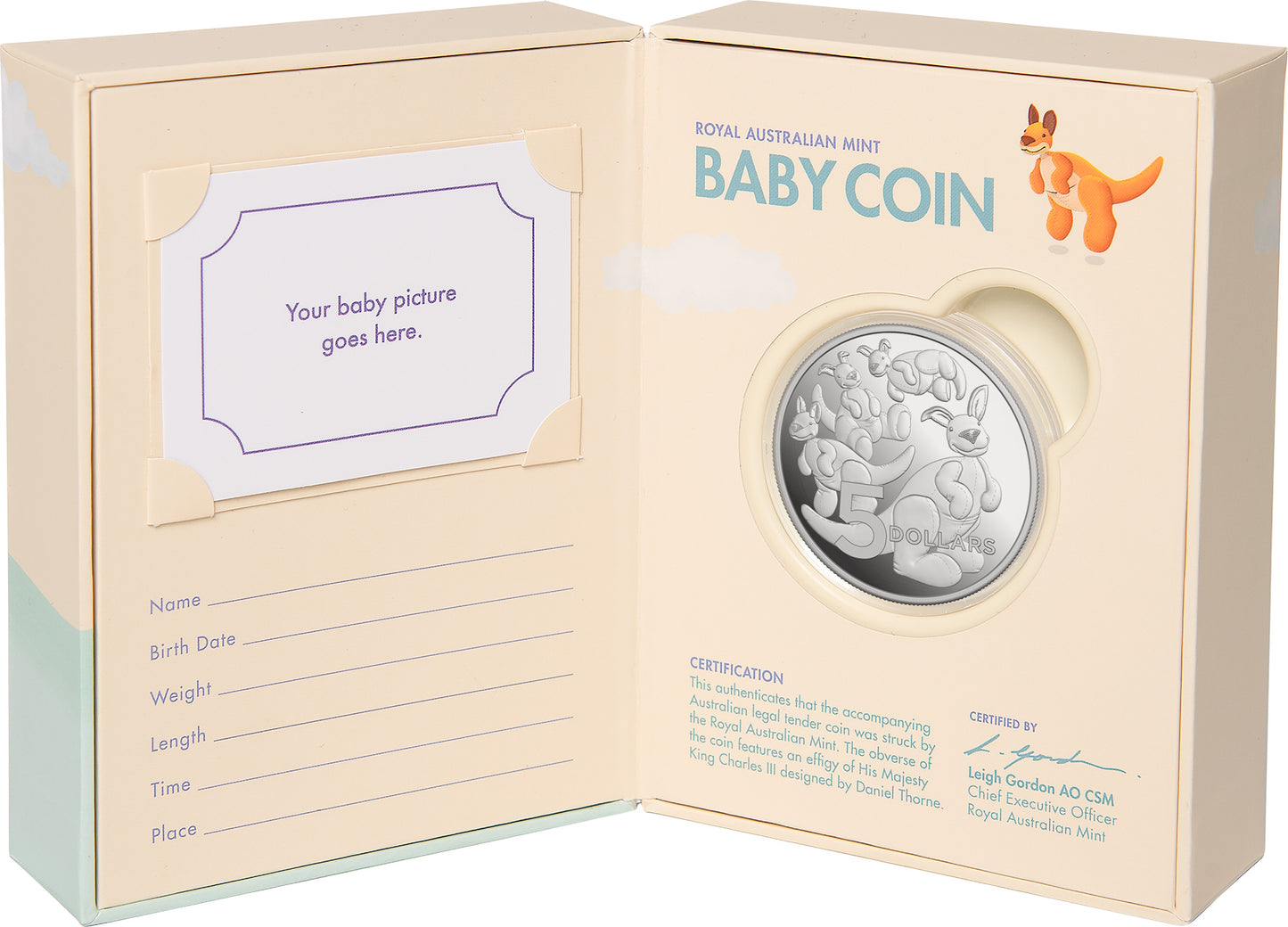 2024 $5 1oz Fine Silver Proof Baby Coin Toy Kangaroo