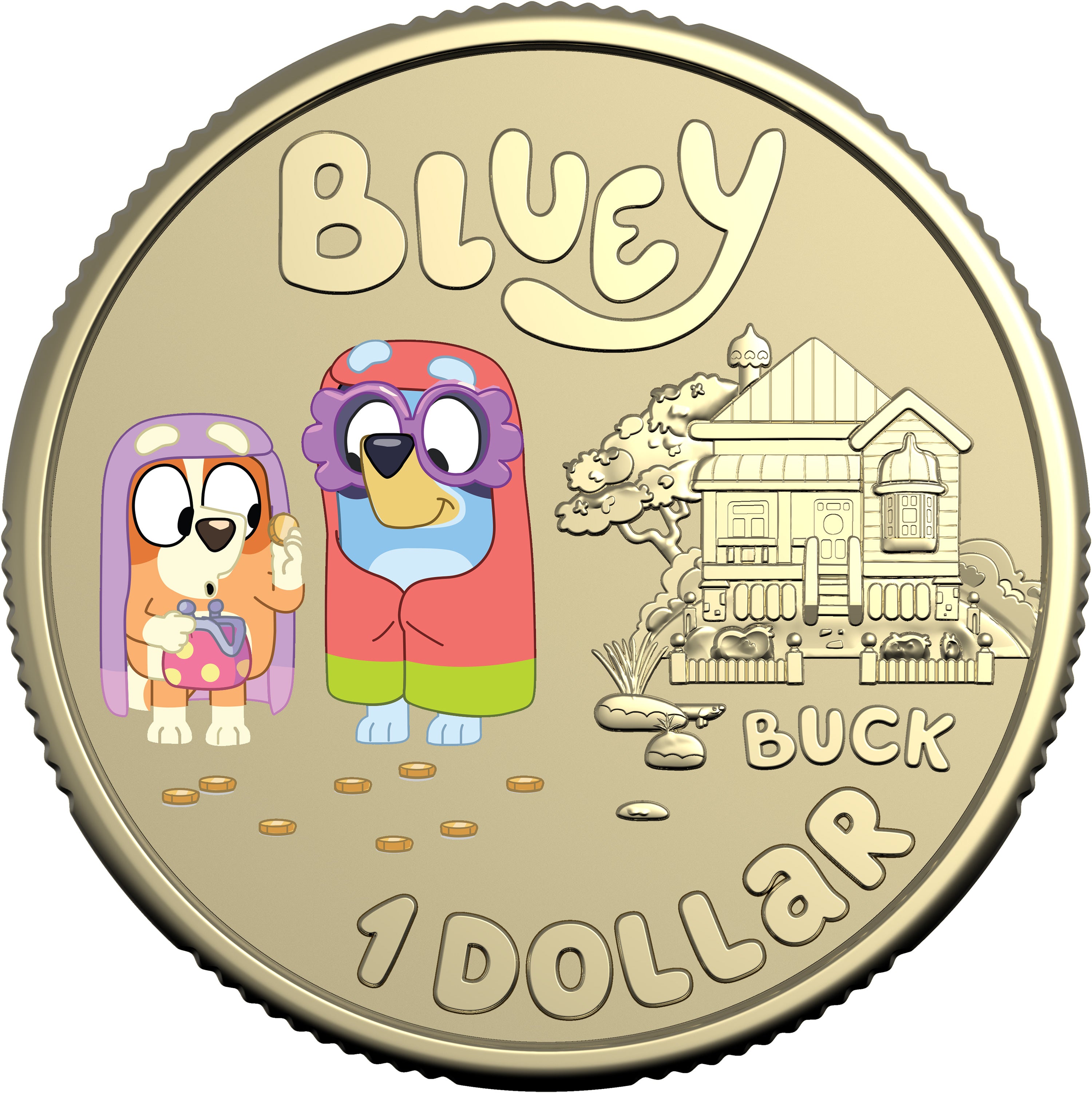Bluey Dollarbucks 2024 $1 Coloured Uncirculated Three Coin Set