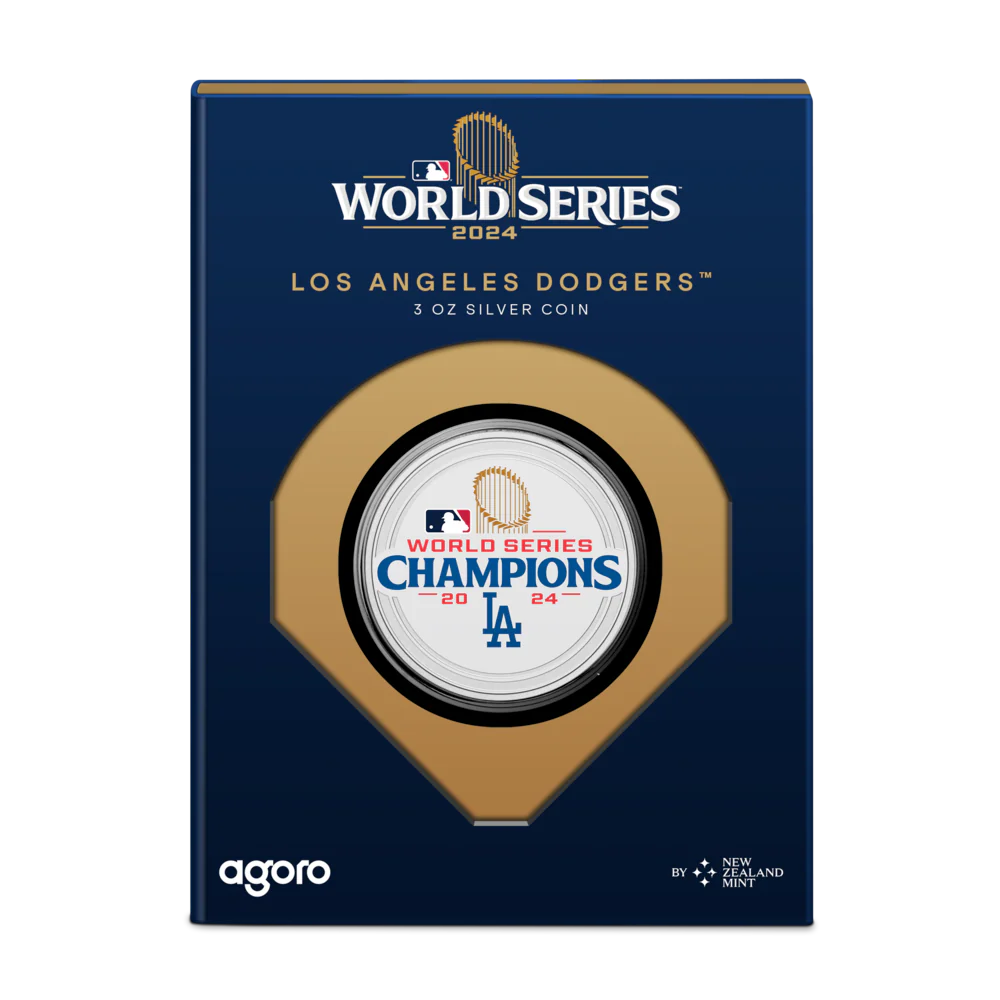 Major League Baseball World Series 2024 Los Angeles Dodgers 3oz SIlver Coin