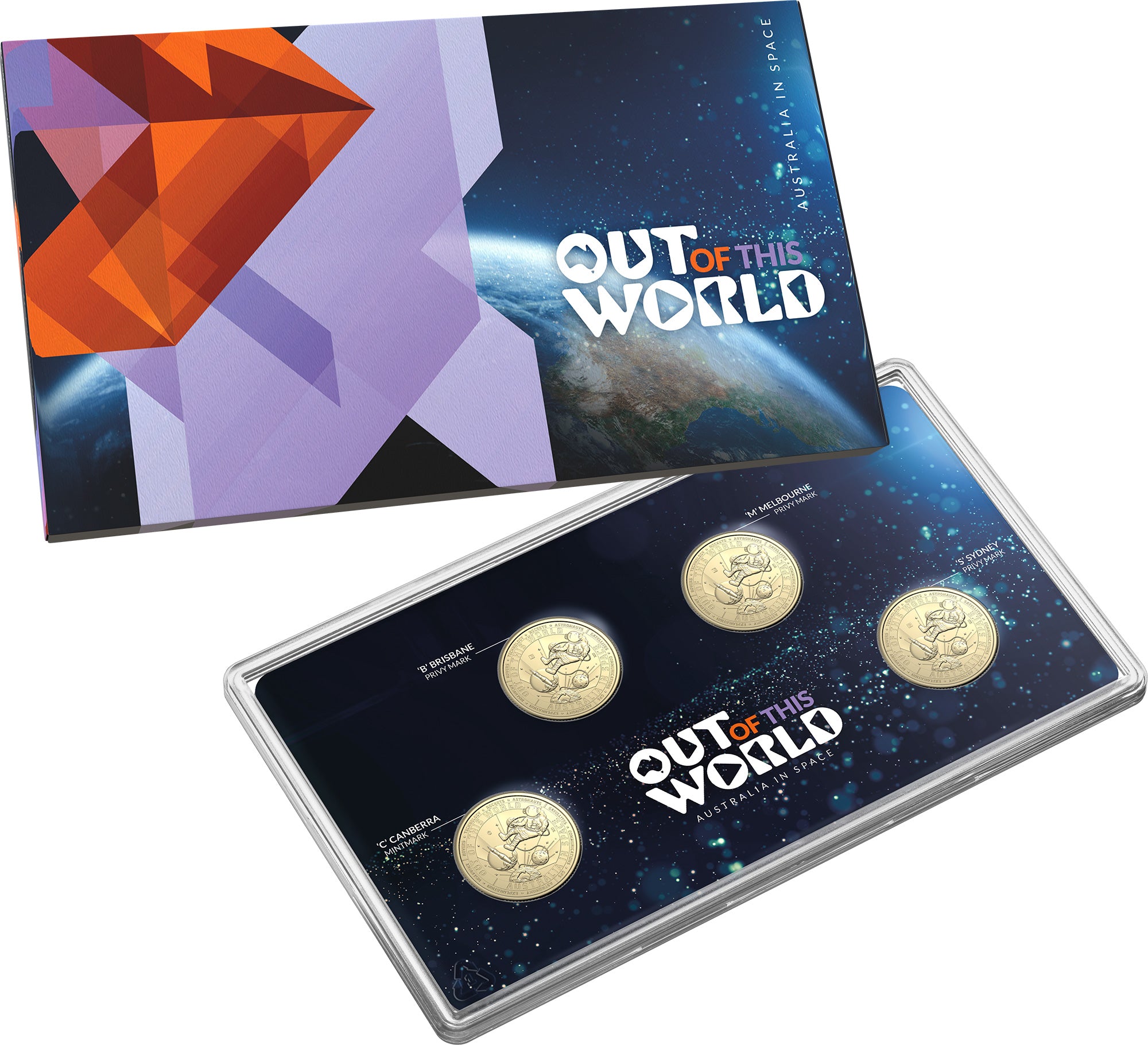 Out of this World Deep Space 2024 $1 Four Coin Mintmark and Privy Mark Set