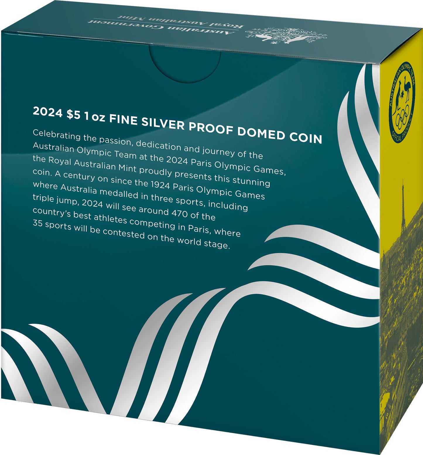 Australian Olympic Team 2024 $5 Fine Silver Proof Domed Coin