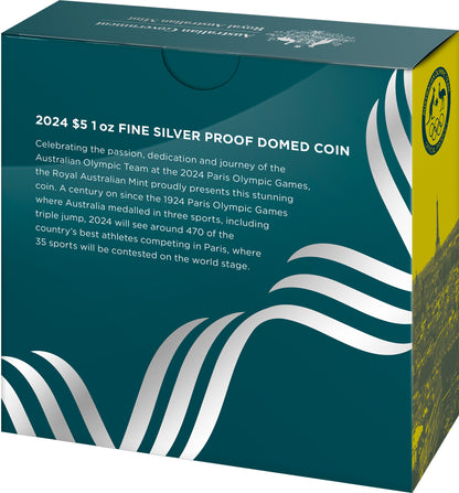 Australian Olympic Team 2024 $5 Fine Silver Proof Domed Coin