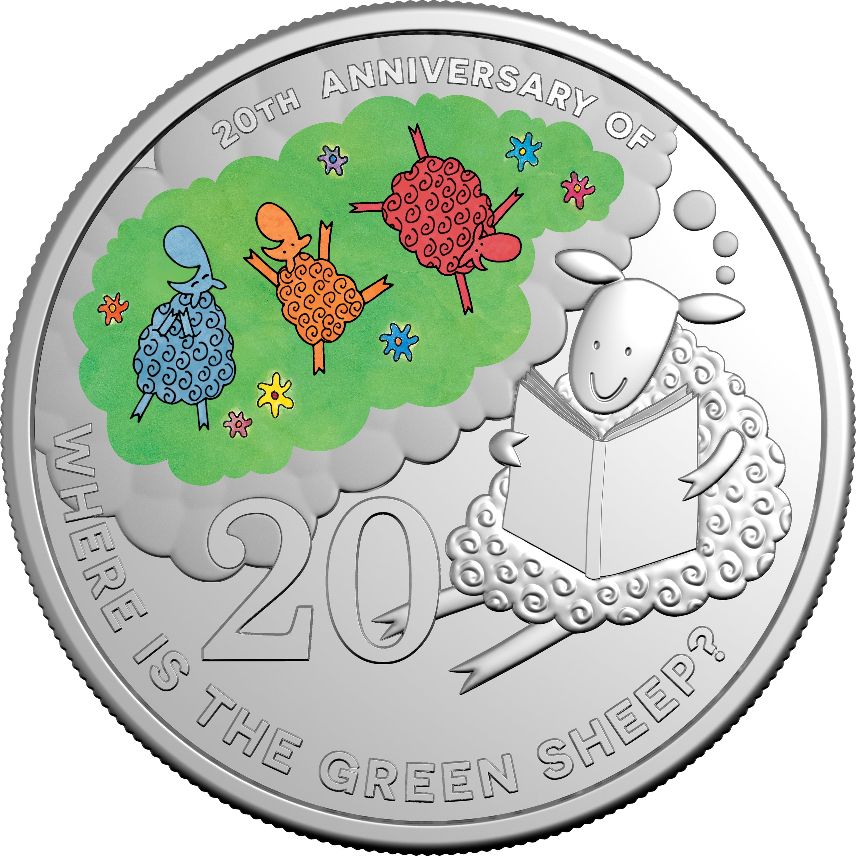 20th Anniversary of Where is the Green Sheep 2024 20c Coloured Uncirculated Coin Special Edition Book