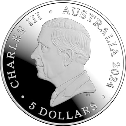 Australian Olympic Team 2024 $5 Fine Silver Proof Domed Coin